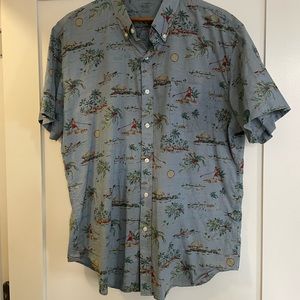 J. Crew Mens Light Weight Chambray Shirt Sleeve Button Down Size XL